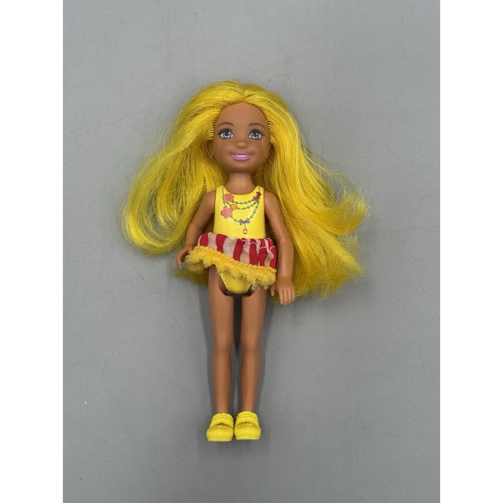 Barbie Dreamtopia Rainbow Cove Yellow Sprite Kelly Chelsea Doll 5” Tall 2015